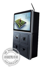 21.5 inch advertising digital signage player display / cell phone charging kiosk android OS
