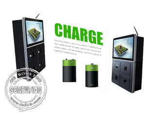 21.5 inch advertising digital signage player display / cell phone charging kiosk android OS