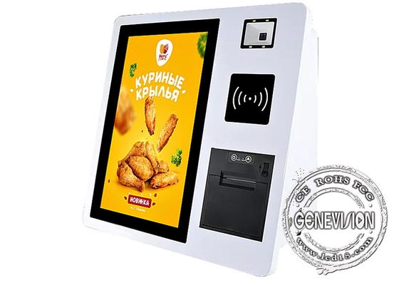 15.6 Inch Touch Screen Credit Card Payment Machine Self Service Table Standing