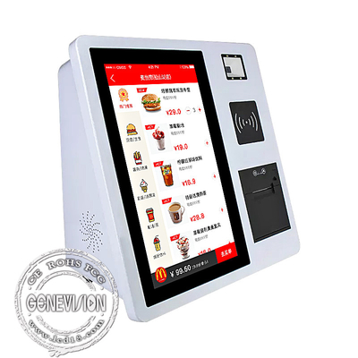 Food Ordering Ticket Printing Touch Screen Kiosk For Markets Restaurants Self Service