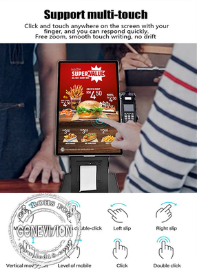 21.5&quot; 15.6&quot; Automation Order And Pay Self Service Touch Screen Kiosk With Printer