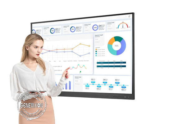 86 Inch 98 Inch 4K UHD 20 Points Touch Screen Whiteboard  Interactive Digital
