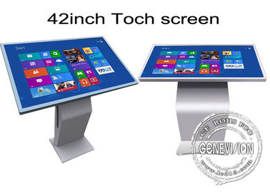 42 Inch Multi Function All In One IR Touch Screen Kiosk Floor Stand Metal Case