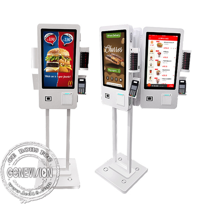 Wifi LCD Digital Signage Self Service With Ordering Payment Scanning Analytics