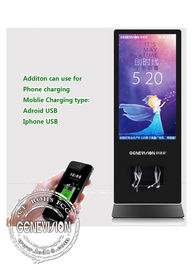 4K FHD Cellphone Charging Station Kiosk Digital Signage 55inch Advertising Screen Totem