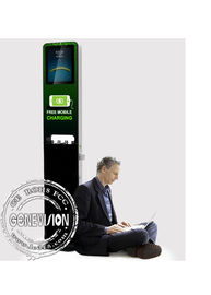 21.5 Kiosk Digital Signage Display Stands Cell Phone Charging Station Multi Media Ads