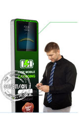 21.5 Kiosk Digital Signage Display Stands Cell Phone Charging Station Multi Media Ads