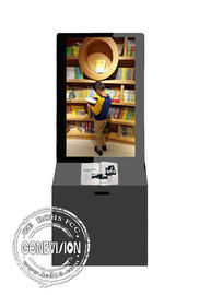 Full HD Lcd Display Kiosk Digital Signage , Lcd Digital Monitor Donation Box Stands
