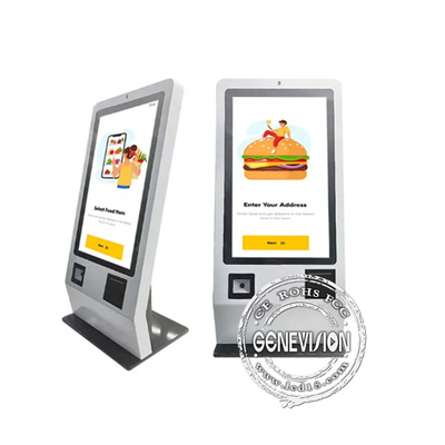 Desktop Android 24 Inch Touch Screen Self Service Automatic Payment Machine For Restaurant
