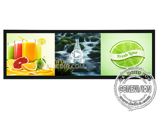 19.5&quot; to 88&quot; 2K 4K Resolution Android Wifi Digital Signage Portrait Horizontal LCD Shelf Edge Stretched Display