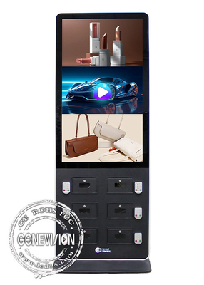 49&quot; Android Touch Screen Kiosk With Six Smart Phone Charging Cabinets