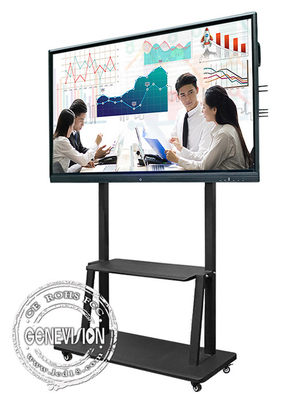 55&quot; to 110&quot; 4K AG Glass Android 12.0 Dual System 20 Points Touch Screen Whiteboard with Camera and Microphone