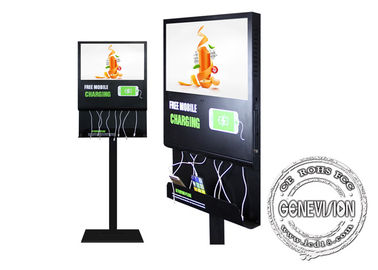 21.5 Inch Advertisement Mobile Phone Charging Kiosk Self Service Charging Station