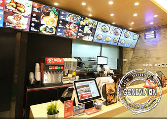 43inch 8mm Gap Slim Metal Shell Digital Menu Board Wall Mount LCD Screen Remote Control For Restaurant