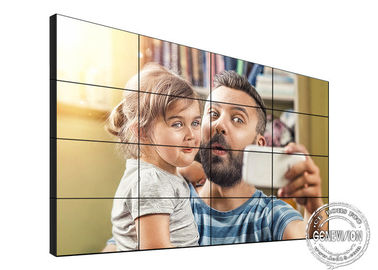 4 x 4 Ultra Narrow bezel LCD video wall display 55 &quot; High Brightness