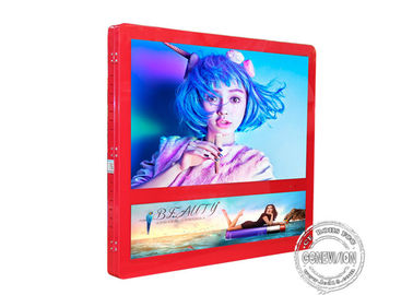 Red Colour Wall Mount LCD Display Light Box 27 Inch For Elevator Advertising