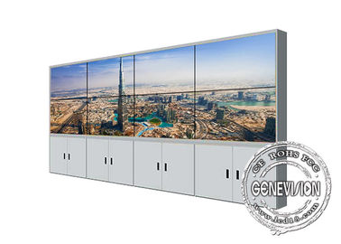 55inch 4K UHD Video Wall Narrow Bezel Splicing Screen LCD Display 2*4 Floor stand Cabinet
