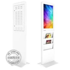 China Indoor Android Kiosk Digital Signage LCD Monitor Advertising 22 Inches With Newspaper Shelf supplier