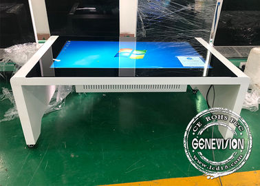 Waterproof Capacitive Touch Screen Digital Signage 43'' Coffee / Tea Table With Windows System
