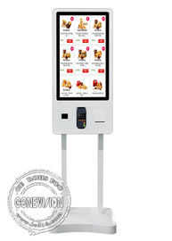 Wall Mountable Food Ordering Machine Self Service Kiosk WIFI 32 Inch With POS / Ticket Printer