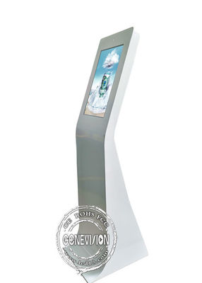 Pure White Special Shape 27&quot; I5 PCAP Touch Screen Kiosk With Face Recognition Camera