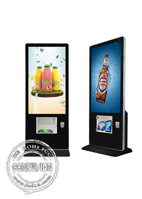 55&quot; Inch floor stand 4K Andorid WiFi Digital Signage kiosk with cell Phone ipad USB charger For Advertising