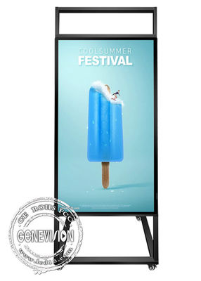 43 Inch Lightweight Movable Kiosk Digital Signage With Wheels