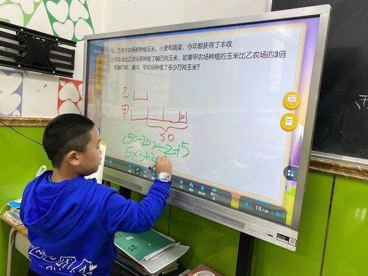 86&quot; Classroom Microphone Inbuilt LCD Touch Screen Whiteboard