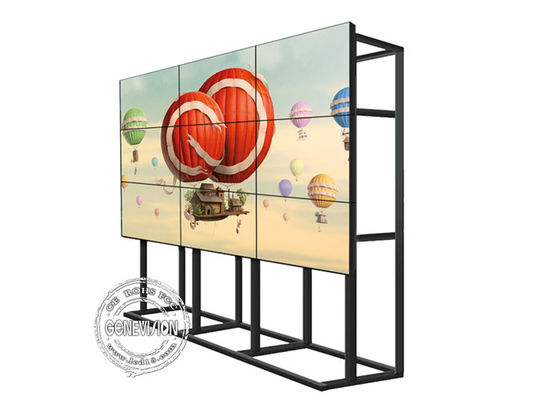 500cd/m2 4x4 55&quot; LCD Video Wall With Floor Stand