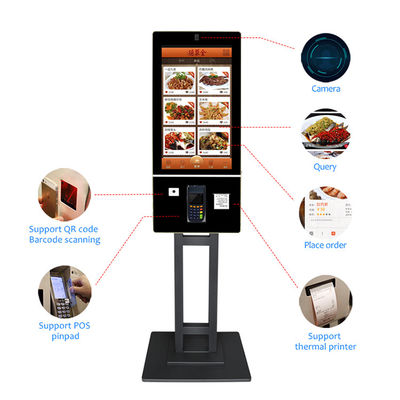 Capacitive Touch 500cd/m2 Self Service Payment Machine with 32inch touch display For Gas Station