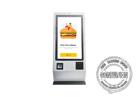 24 Inch Desktop Self Service POS Kiosk 350cd/m2 With Barcode Scanner