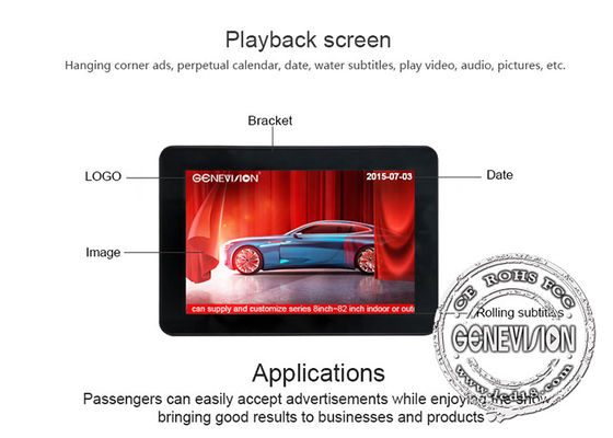 16.7M 10.1 Inch Portable Digital Advertising Media Player For Taxi