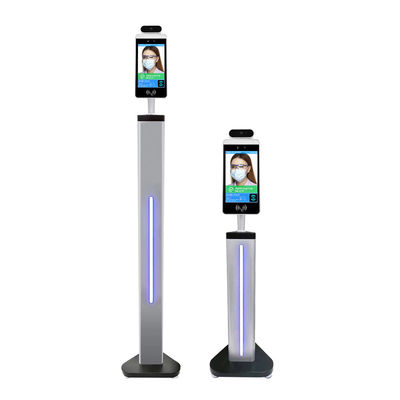 Floor Standing Face Recognition Temperature Measuring Kiosk With 8&quot; LCD Display