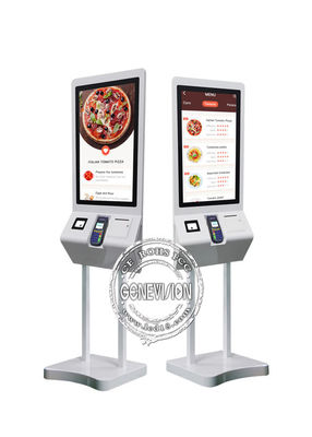 27 Inch LCD Touch Screen Self Ordering Kiosk For Restaurant