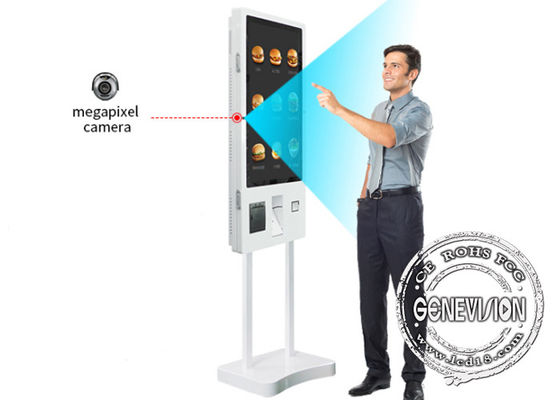 Camera Inbuilt 32 Inch Self Service Payment MacDonalds Kiosk For Clothing Outlet