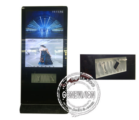 Dual Screen WiFi LCD Digital Signage 400cd/m2 With Cell Phone Charging Station