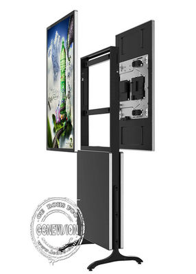 43&quot; 55&quot; Double Sided Movable Digital Touch Screen Kiosk