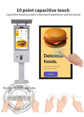 2000 Nits 32&quot; Self Service Kiosk With POS Terminal