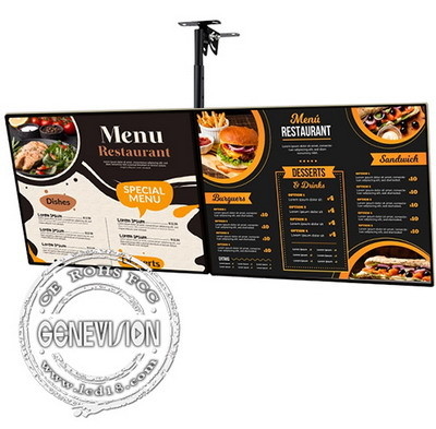 43&quot; FHD IPS LCD Hanging Digital Signage For Kitchen Management