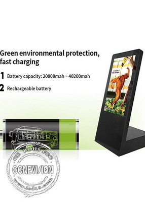 Desktop 8 Inch Single LCD Advertising Player 1280x800 With 20800mAh Battery