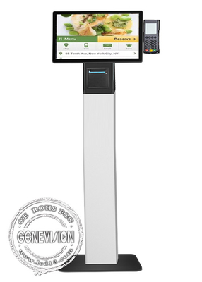 Hotel Lobby 21.5&quot; Touch Screen Digital Signage Kiosk With Printer And POS