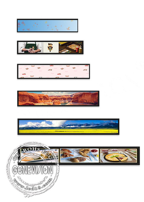 8.8&quot; Supermarket Shelf Edge Stretched LCD Display With HDMI In