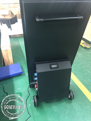 Wireless Battery Portable Kiosk With Foldable Wheels Outdoor
