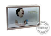 White Touch Screen Transparent Lcd Showcase With Android System / Remote Control