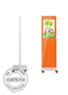 Portable Kindergarten Touchscreen Totem , Bright Color Educational Touch Kiosk with Wheels