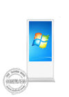 55 Inch Touch Screen Kiosk Remote Managing , White Android Touch Standee