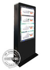 Free Standing Outside Digital Signage Touchscreen Kiosk Built In Air Conditioning