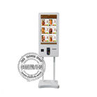 Self Service Ordering Touch Screen Monitor Kiosk 32 Inch With QR Scanner / Printer