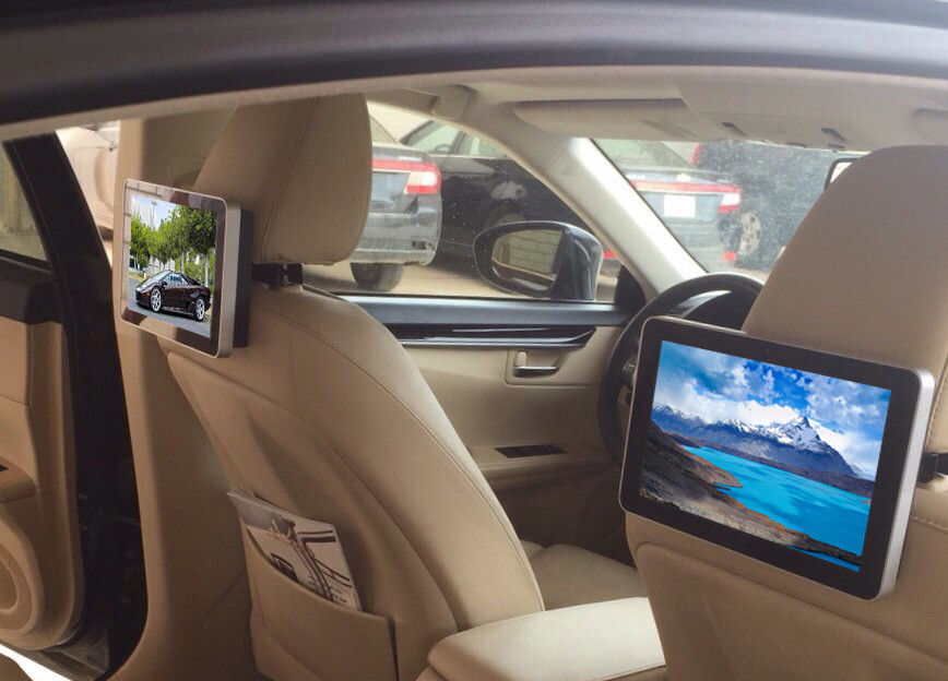 10.1 Inch HD Dual Core Taxi Digital Signage , Car Headrest Digital