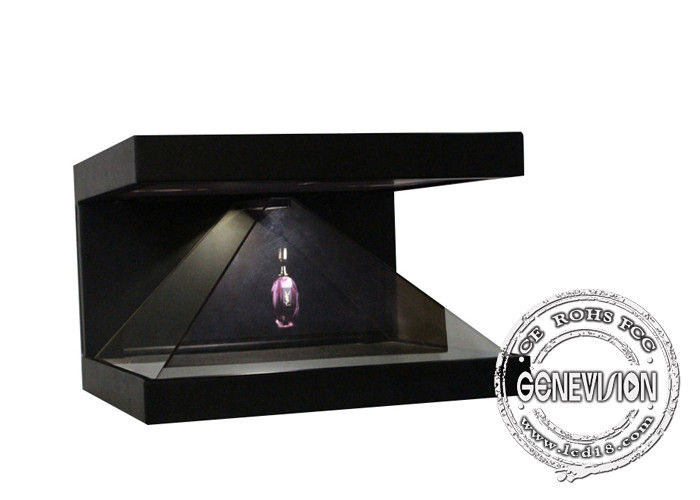 270 3D Holographic Display , Pyramid Vitual Advertising 3d hologram screen Light Control